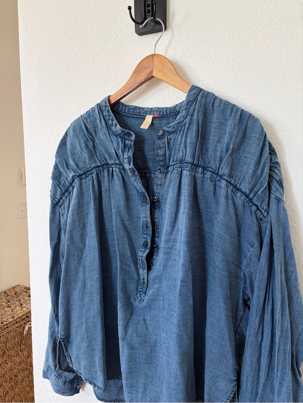 Pilcro Denim Blue Button-Front Shirt